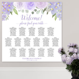 Lavendel Bloem 16 Tafel Trouw Stoelenplattegrond Poster