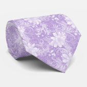 Lavendel Bloem Batik Stropdas (Opgerold)