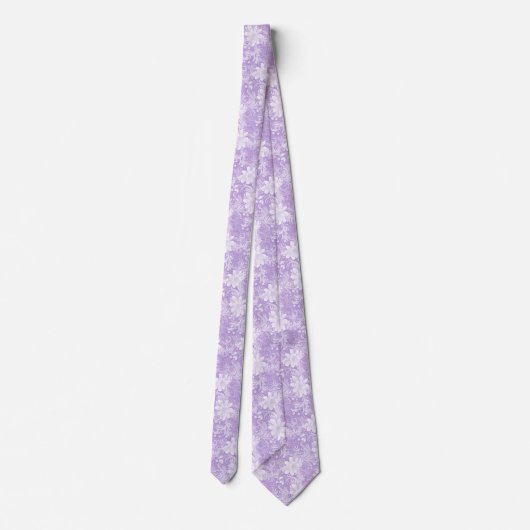 Lavendel Bloem Batik Stropdas (Achterkant)