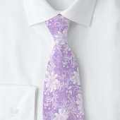 Lavendel Bloem Batik Stropdas