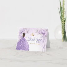 Lavendel Bloem Boog Lint Quinceañera Gouden Kroon