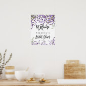 Lavendel bloem bruiloft feest welkom bord poster (Keuken)