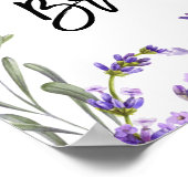 Lavendel bloem bruiloft feest welkom bord poster (Hoek)