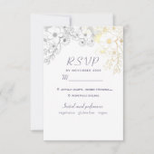 Lavendel Bloem Bruiloft RSVP Kaartje (Voorkant)