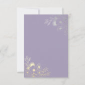 Lavendel Bloem Bruiloft RSVP Kaartje (Achterkant)
