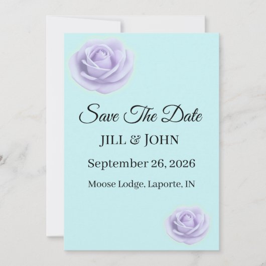 Lavendel Bloem Bruiloft Save The Date (Voorkant)