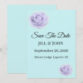 Lavendel Bloem Bruiloft Save The Date (Voorkant / Achterkant)