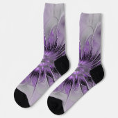 Lavendel Bloem Droom Modern Abstracte Fractale Kun Sokken (Links)
