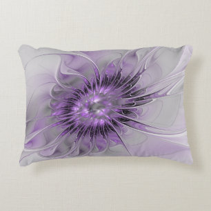 Lavendel Bloem Droom Moderne Abstracte Fractale Ku Accent Kussen
