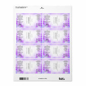 Lavendel bloem druppelaar flesjes labels (Full Sheet)