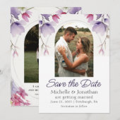 Lavendel Bloem Foto Bijbelvers Trouw Save The Date (Voorkant / Achterkant)