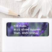 Lavendel bloem foto retour adres label (Insitu)