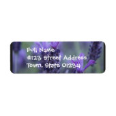 Lavendel bloem foto retour adres label (Voorkant)