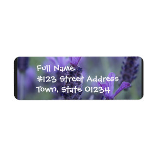 Lavendel bloem foto retour adres label