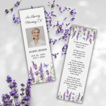 Lavendel Bloem Foto Rouw Herdenkingsbladwijzer