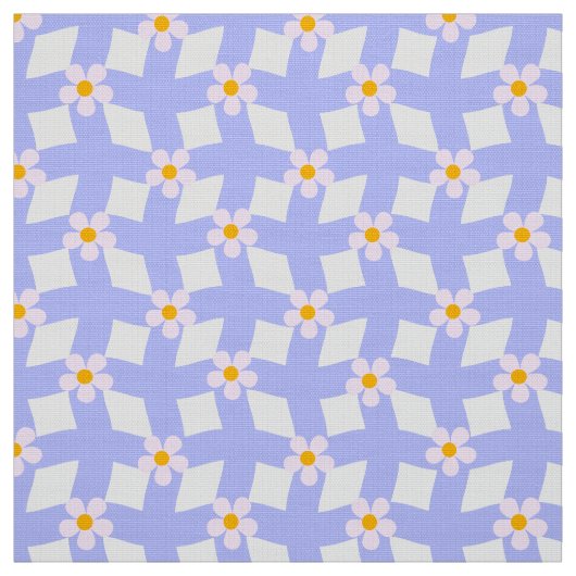 Lavendel Bloem Geometrisch Stof per Yard (Swatch)