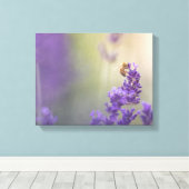 Lavendel Bloem Honingbij Natuur Foto Canvas Afdruk (Insitu (Houten vloer))