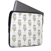 Lavendel Bloem Illustratie Laptop Sleeve (Voorkant Rechts)