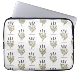 Lavendel Bloem Illustratie Laptop Sleeve