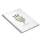 Lavendel Bloem Illustratie Notitieboek (Rechterzijde)