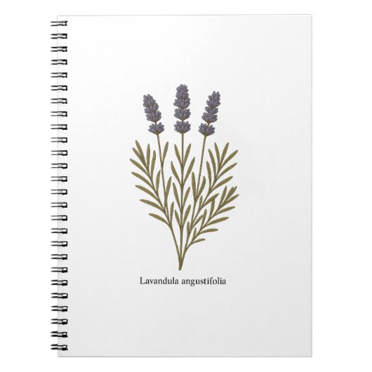 Lavendel Bloem Illustratie Notitieboek (Voorkant)
