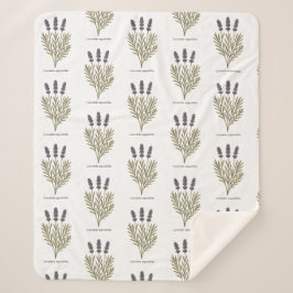 Lavendel Bloem Illustratie Sherpa Deken