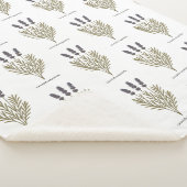  Lavendel Bloem Illustratie Sherpa Deken (3/4)