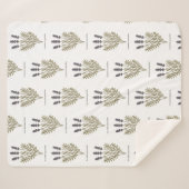  Lavendel Bloem Illustratie Sherpa Deken (Voorkant (horizontaal))