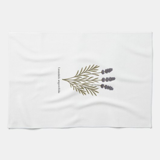 Lavendel Bloem Illustratie Theedoek (Horizontaal)