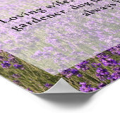 Lavendel Bloem Levensviering Foto Funeral Poster (Hoek)