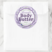 Lavendel bloem Paarse body boter labels (Tas)