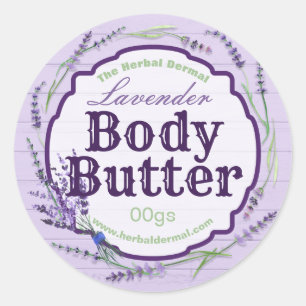 Lavendel bloem Paarse body boter labels