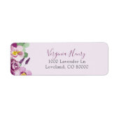 Lavendel Bloem Retouradres Sticker (Voorkant)