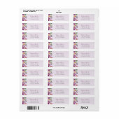 Lavendel Bloem Retouradres Sticker (Full Sheet)