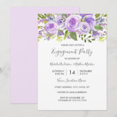 Lavendel Bloem Roze Trouw Verlovingsfeest Kaart (Voorkant / Achterkant)