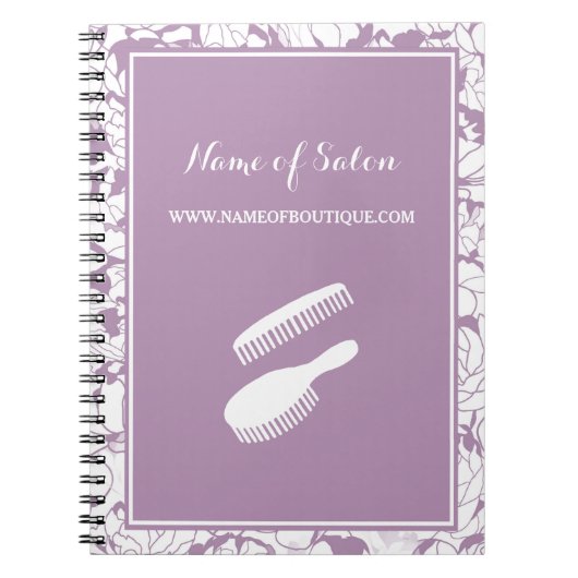 Lavendel Bloem Salon Notitieboek (Voorkant)