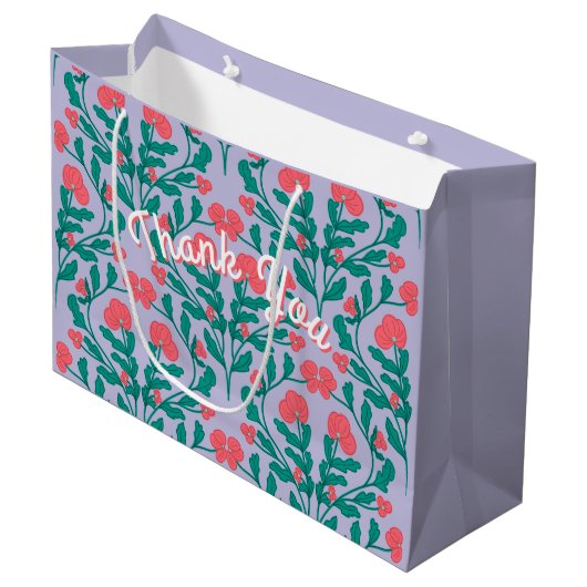 Lavendel Bloem Tak Cadeaubag Groot Cadeauzakje (Voorkant Gekanteld)