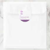 Lavendel Bloem Trouwstickers Ronde Sticker (Tas)