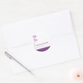 Lavendel Bloem Trouwstickers Ronde Sticker (Envelop)