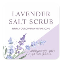 Lavendel Bloem Waterverf Zout Scrub