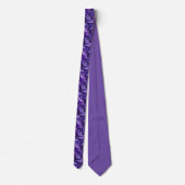 Lavendel Bloemblaadjes Patroon Stropdas (Achterkant)