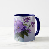Lavendel Bloemboeket Bloem Koffie Mok (Voorkant rechts)