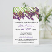 Lavendel Bloemen - 3x5 Bruidsfeest Uitnodiging (Staand voorkant)