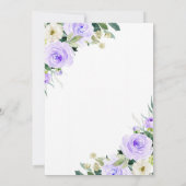 Lavendel Bloemen Baby in Bloom Baby shower Kaart (Achterkant)