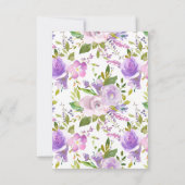 Lavendel Bloemen Baby shower Boek voor Baby Kaart (Achterkant)