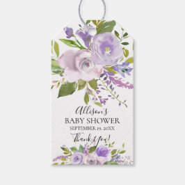 Lavendel Bloemen Baby shower Favor Gift Label Cadeaulabel