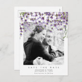 Lavendel Bloemen Bewaar de datum Foto briefkaart (Voorkant / Achterkant)