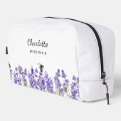 Lavendel bloemen bijen bruidsmeisje toilettasje (Rechterhoek)
