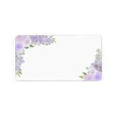 Lavendel Bloemen Blank DIY Print Bruiloft Adres Etiket (Voorkant)