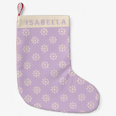 Lavendel Bloemen Boho Patroon Gepersonaliseerd Kleine Kerstsok (Voorkant)